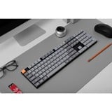 Keychron K5 Max, Gaming-Tastatur grau/orange, DE-Layout, Gateron Low Profile 2.0 Mechanical Brown, Hot-Swap, Aluminiumrahmen, RGB