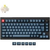 Keychron V1 Max, Gaming-Tastatur schwarz/blaugrau, DE-Layout, Gateron Jupiter Banana, Hot-Swap, RGB