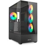 Sharkoon AK6 RGB  , Tower-Gehäuse schwarz, Tempered Glass x 2