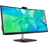 Acer Vero CB343CURD, QLED-Monitor 86.4 cm (34 Zoll), schwarz/silber, WQHD, IPS, Curved, USB-C