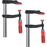 BESSEY Jubiläumsset 2x Tempergusszwinge TGA25SET-135 schwarz/rot, 250 / 120, Limitierte Sonderedition