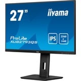 iiyama ProLite XUB2793QS-B6, LED-Monitor 68.5 cm (27 Zoll), schwarz (matt), WQHD, IPS, Ergonomischer, höhenverstellbarer Standfuß, 100Hz Panel