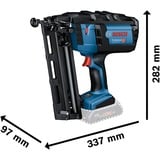 Bosch Akku-Holznagler GNH 18V-64 M Professional solo, 18Volt blau/schwarz, ohne Akku und Ladegerät, in L-BOXX