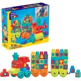 Fisher-Price MEGA BLOKS ABC Lernzug, Konstruktionsspielzeug 