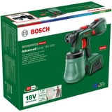 Bosch Akku-Spritzpistole AdvancedSpray 18V-500 solo, Sprühpistole grün, ohne Akku und Ladegerät, POWER FOR ALL ALLIANCE