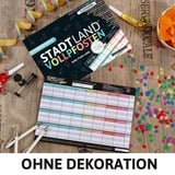 Denkriesen Stadt Land Vollpfosten - Junior Edition, Partyspiel A4-Spielblock