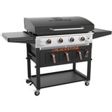 Blackstone 36" Griddle Grillstation, Gasgrill mit Deckel und Airfryer schwarz, 4 Grillzonen, 17,5kW, 2 Airfryer, 1 Warmhalteschublade