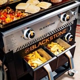 Blackstone 36" Griddle Grillstation, Gasgrill mit Deckel und Airfryer schwarz, 4 Grillzonen, 17,5kW, 2 Airfryer, 1 Warmhalteschublade