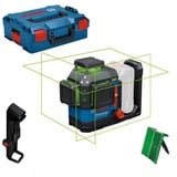 Bosch Akku-Linienlaser GLL 18V-120-33 CG Professional blau/schwarz, Li-Ion Akku ProCORE18V 4,0Ah, grüne Laserlinien, inkl. Deckenklemme DK 20, in L-BOXX