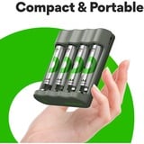 GP Batteries USB Akkuladegerät B441, mit 4 Ladeslots grau, inkl. 4x GP Akkus AAA 850mAh