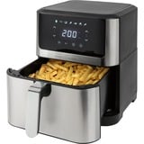 ProfiCook Heißluftfritteuse PC-FR 1269 H edelstahl/schwarz, 1.800 Watt, Korb 8 Liter