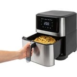 ProfiCook Heißluftfritteuse PC-FR 1269 H edelstahl/schwarz, 1.800 Watt, Korb 8 Liter