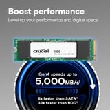 Crucial E100 480 GB, SSD PCIe 4.0 x4, NVMe, M.2 2280