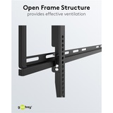 goobay TV-Wandhalterung Basic FIXED (XL) schwarz, für 109 - 254cm (43" - 100") Fernseher