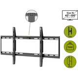 goobay TV-Wandhalterung Basic FIXED (XL) schwarz, für 109 - 254cm (43" - 100") Fernseher