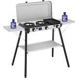 Campingaz Camping Kitchen 2 Multi Cook Plus, Gaskocher grau, 2 Kochfelder 2x 1,8 kW + Grillplatte 0,9 kW, Modell 2025