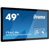 iiyama ProLite TF4939UHSC-B1AG, Public Display schwarz, UltraHD/4K, IPS, Touchscreen