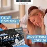 Denkriesen Stadt Land Vollpfosten - Experten Edition, Partyspiel A4-Spielblock