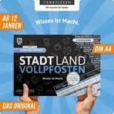 Denkriesen Stadt Land Vollpfosten - Experten Edition, Partyspiel A4-Spielblock