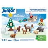 PLAYMOBIL 70297 Junior: Adventskalender Schneeweihnacht, Konstruktionsspielzeug 