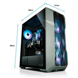 Cooler Master Master Box, Gaming-PC grau/transparent, Windows 11 Pro 64-Bit