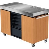 Everdure Pizza Station, Schrank holz/edelstahl, Outdoor-Schrank für Pizzaofen