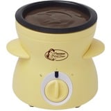 Bestron Schokoladenfondue / Schmelzer DCM043 gelb, 25 Watt, Topf 0,3 Liter