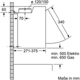 Bosch DEM63AC00 Serie 2, Dunstabzugshaube silber