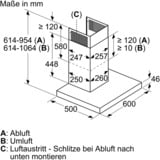 Bosch DWB67CM50 Serie 6, Dunstabzugshaube edelstahl, Silence