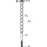 Bosch Hammerbohrer SDS-max-7, Ø 15mm Arbeitslänge 200mm