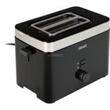 Graef Toaster TO62 schwarz, 888 Watt, für 2 Scheiben Toast