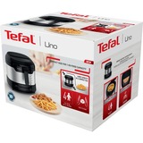 Tefal Fritteuse Uno M Edelstahl FF215D edelstahl/schwarz, 1.600 Watt, Ölbehälter 1,8 Liter