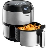 Tefal Heißluftfritteuse Easy Fry Deluxe edelstahl/schwarz, 1.400 Watt, Korb 4,2 Liter