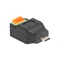 DeLOCK USB 2.0 Adapter, USB-C Stecker > 5 Pin Terminalblock schwarz