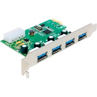 DeLOCK PCIe x1 Karte zu 4x extern USB Typ-A 5 Gbit/s, USB-Controller 4-pin-Stromanschluss