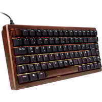 Sharkoon SKILLER SGK50 S3 Wood PBT, Gaming-Tastatur holz/schwarz, DE-Layout, Gateron G Pro 3.0 Yellow