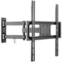 goobay TV-Wandhalterung Basic FULLMOTION (M) schwarz, für 81 - 140cm (32" - 55") Fernseher