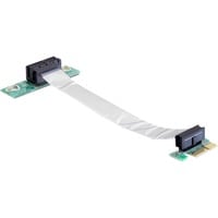 Riser Karte PCI Express x1 > x1 mit flexiblem Kabel 13 cm links gerichtet, Riser Card