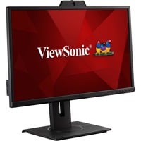 ViewSonic VG2440V Videokonferenzmonitor, LED-Monitor 60.5 cm (24 Zoll), schwarz (matt), FullHD, IPS, Webcam, Mikrofon, USB Hub