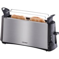 Cloer Langschlitz-Toaster 3810 edelstahl, 880 Watt, für 2 Scheiben Toast