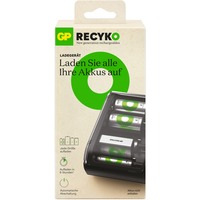 GP Batteries USB Akkuladegerät RECYKO B631 Universell schwarz/grün, für AA, AAA, C, D und 9V-Block