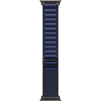 Apple 49 mm Alpine Loop, Uhrenarmband dunkelblau/schwarz, Größe L