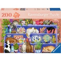 Ravensburger Feel Well & Puzzle - Katzen im Regal 200 Teile