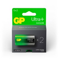 GP Batteries GP Ultra Plus Alkaline Batterie D Mono Longlife, LR20, 1,5Volt 2 Stück, mit neuer G-Tech Technologie