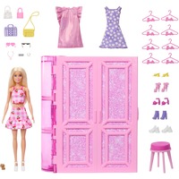 Mattel Barbie Traumkleiderschrank mit Puppe, Puppenmöbel 