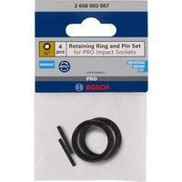 Bosch Set Haltering und Stift, für PRO Impact Steckschlüssel 3/4", Sicherung schwarz, 4-teilig