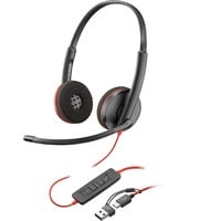 Poly Poly Blackwire 3220, Headset schwarz, Stereo, USB-C