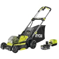 Ryobi ONE+ Akku-Rasenmäher RY18LMX40C-150, 18Volt grün/schwarz, Li-Ionen Akku 5,0Ah