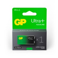 GP Batteries GP Ultra Plus Alkaline 9V Blockbatterie Longlife, 6LR61, 9Volt 1 Stück, mit neuer G-Tech Technologie