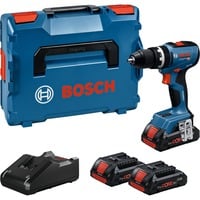 Bosch Akku-Schlagbohrschrauber GSB 18V-65 Professional, 18Volt blau, 2x Li-Ion Akku ProCORE18V 4,0Ah, in L-BOXX